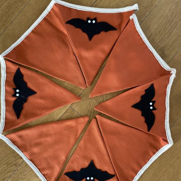Halloween bat bunting